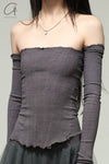 Marc Le Bihan 26916 Flat Shoulder Stretch Bottoming Tube Top T-Shirt Handmade in France MLB-26916-ACIER 24 new colors